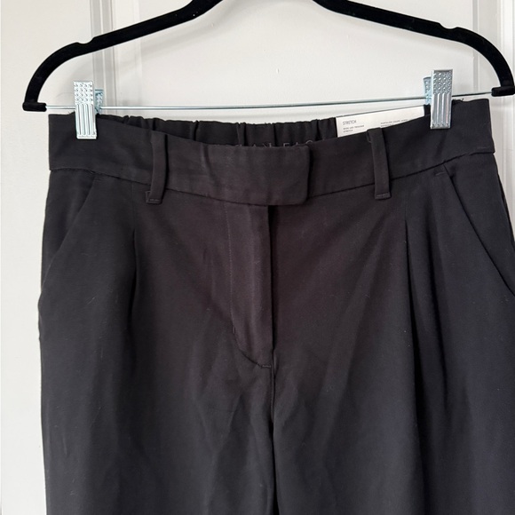 American Eagle Outfitters Women's Black Wide-Leg Trousers 6 SHORT - Picture 2 of 6